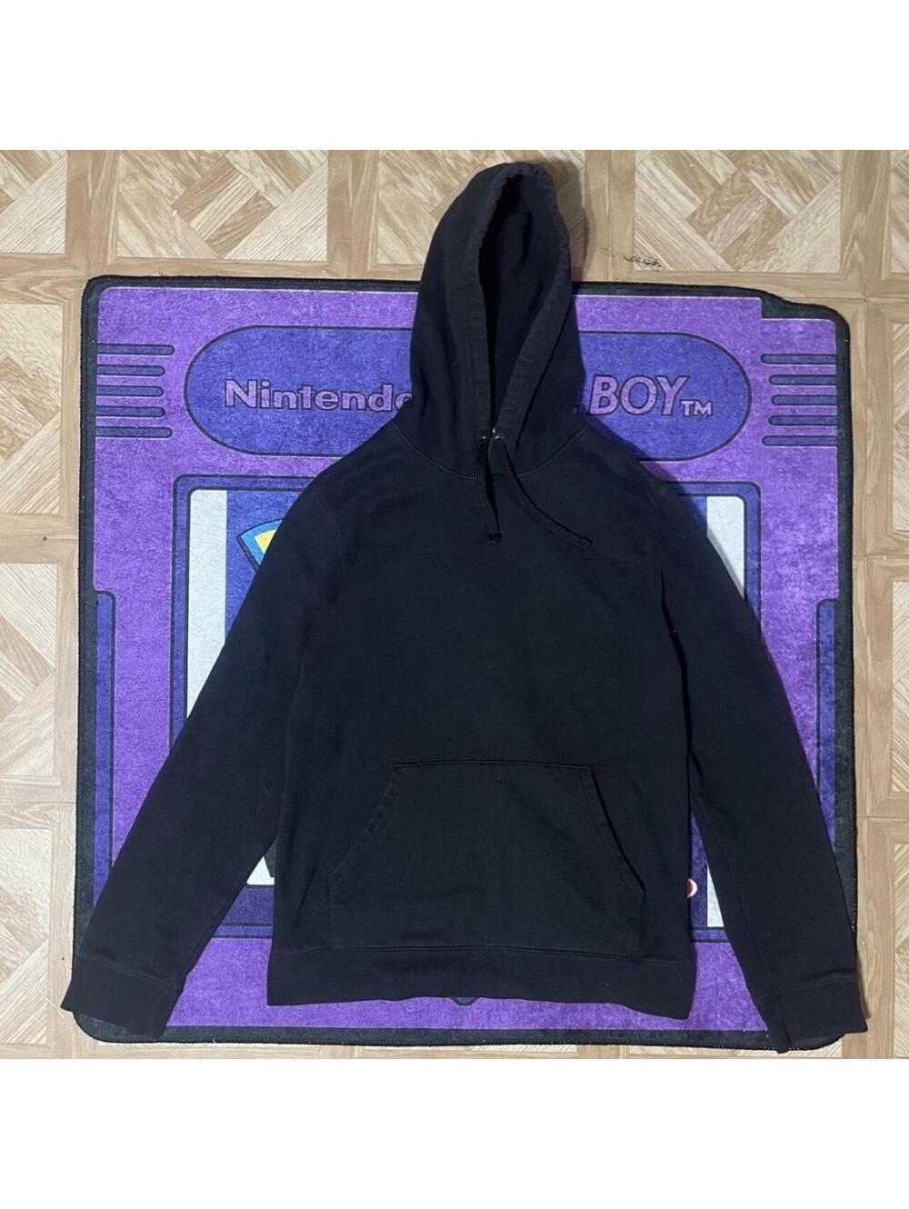All Black blank hoodie with a relaxed fit